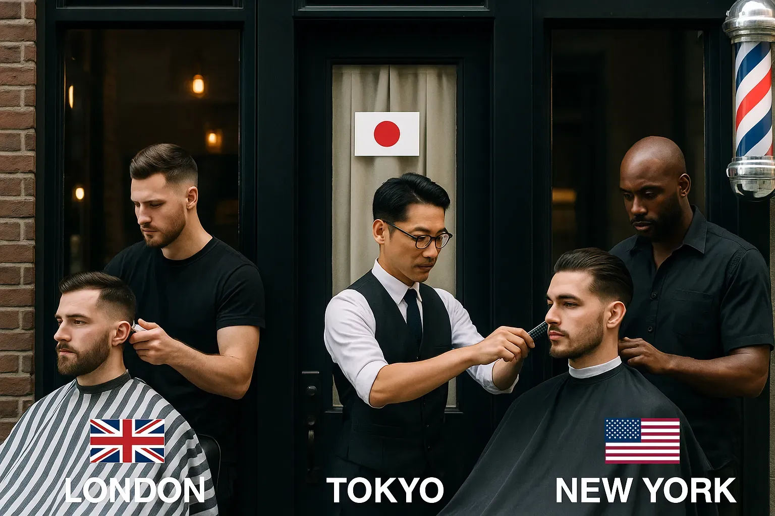 ロンドン・NY・東京、どこがお好み？世界三大都市のバーバー文化と最新メンズヘアトレンド比較！