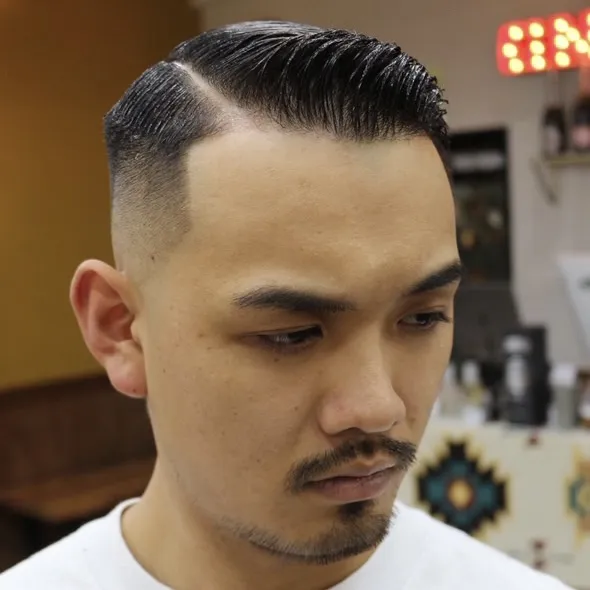 【顔剃りフル、フェード有り】カット顔剃り全体