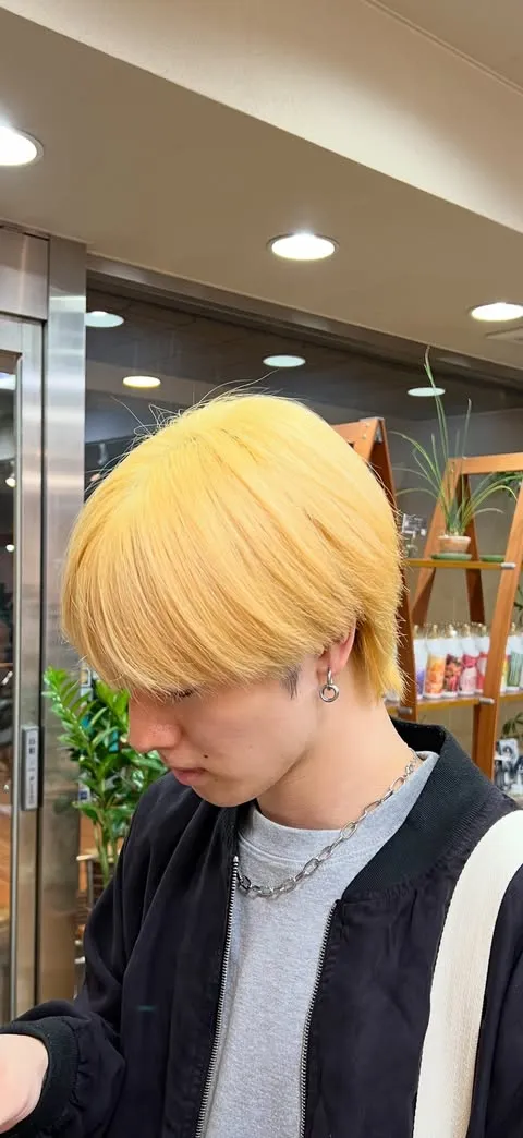 韓国風マッシュウルフ➕抜きっぱなしケアブリーチ