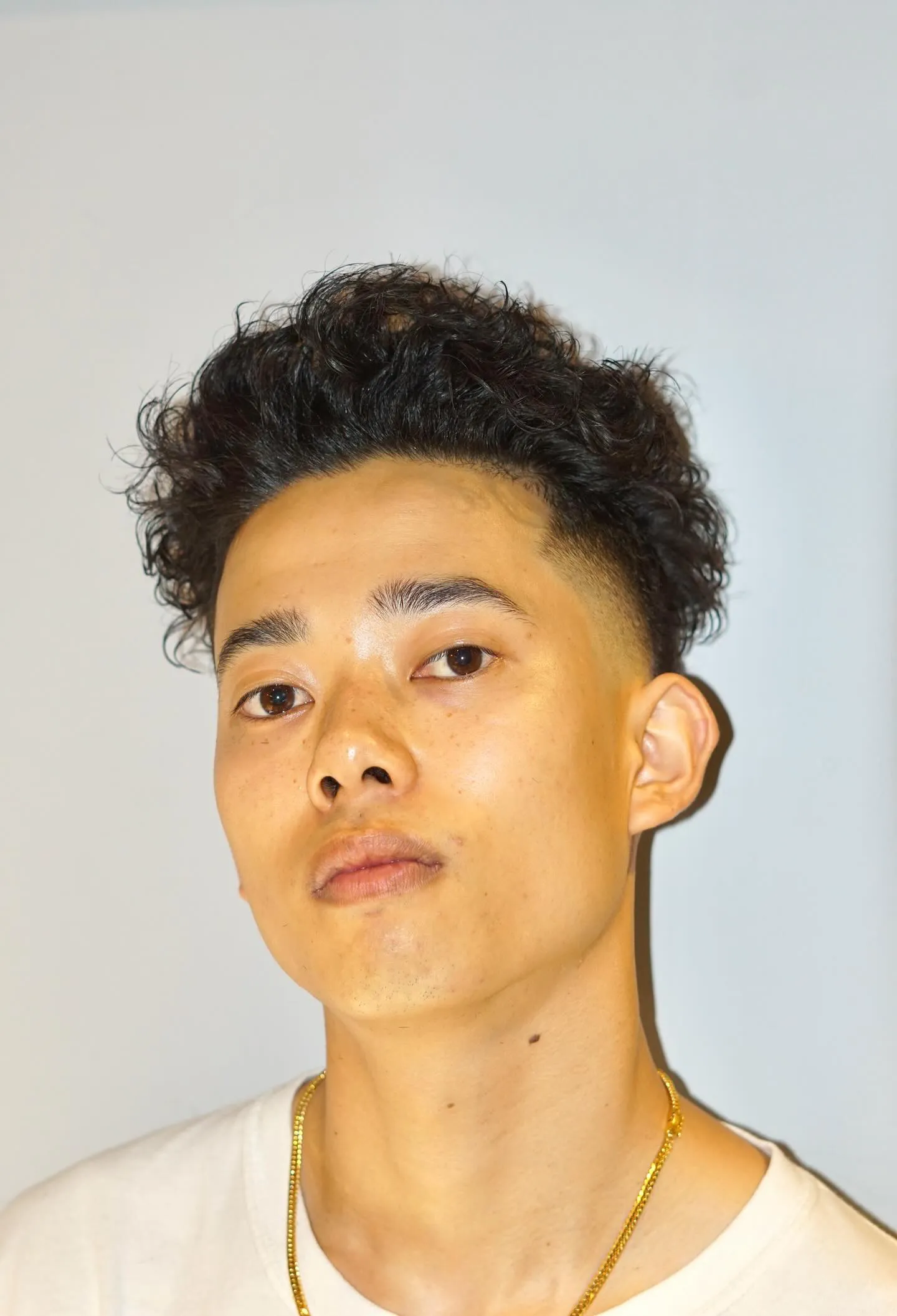 メンズフェードカット+スパイラルパーマ