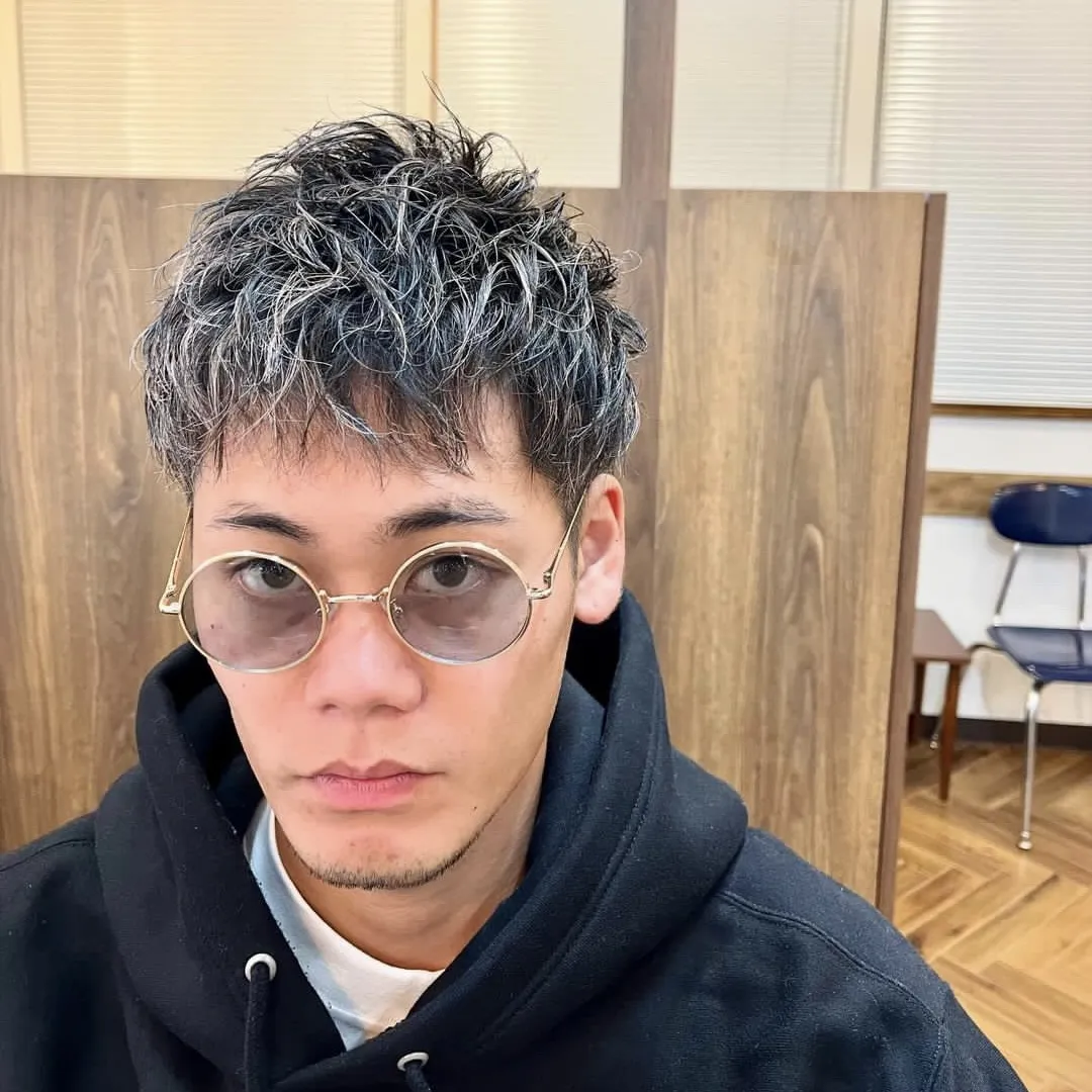 メンズカット+メッシュ　